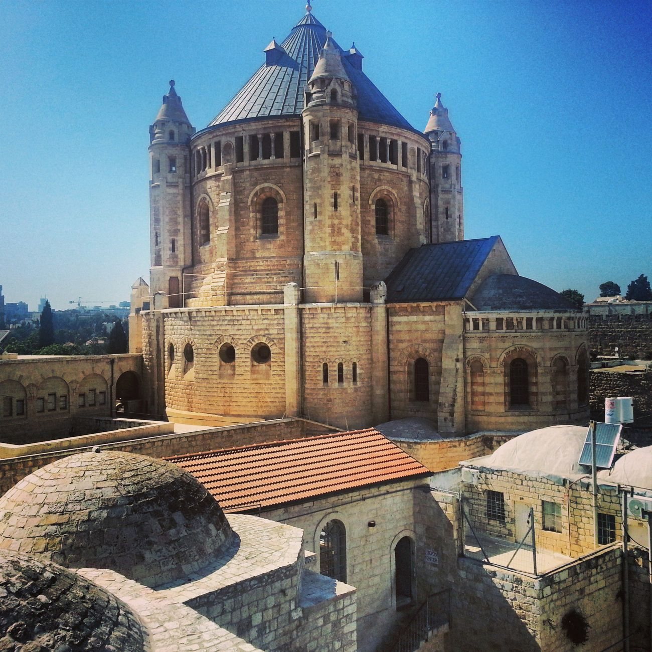 The Dormition Abbey on Mount Zion, Jerusalem.