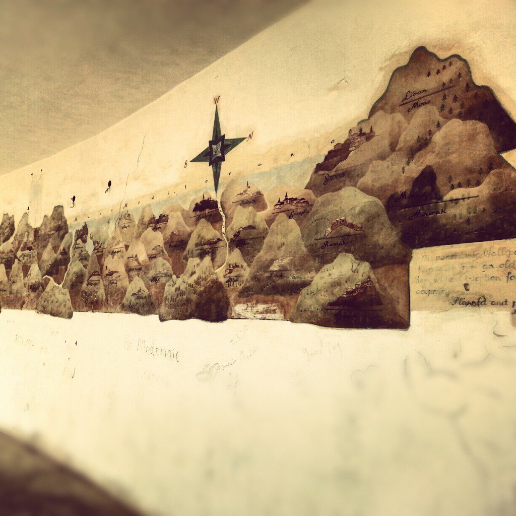 Painting of Crusader Era Map near Lido Junction