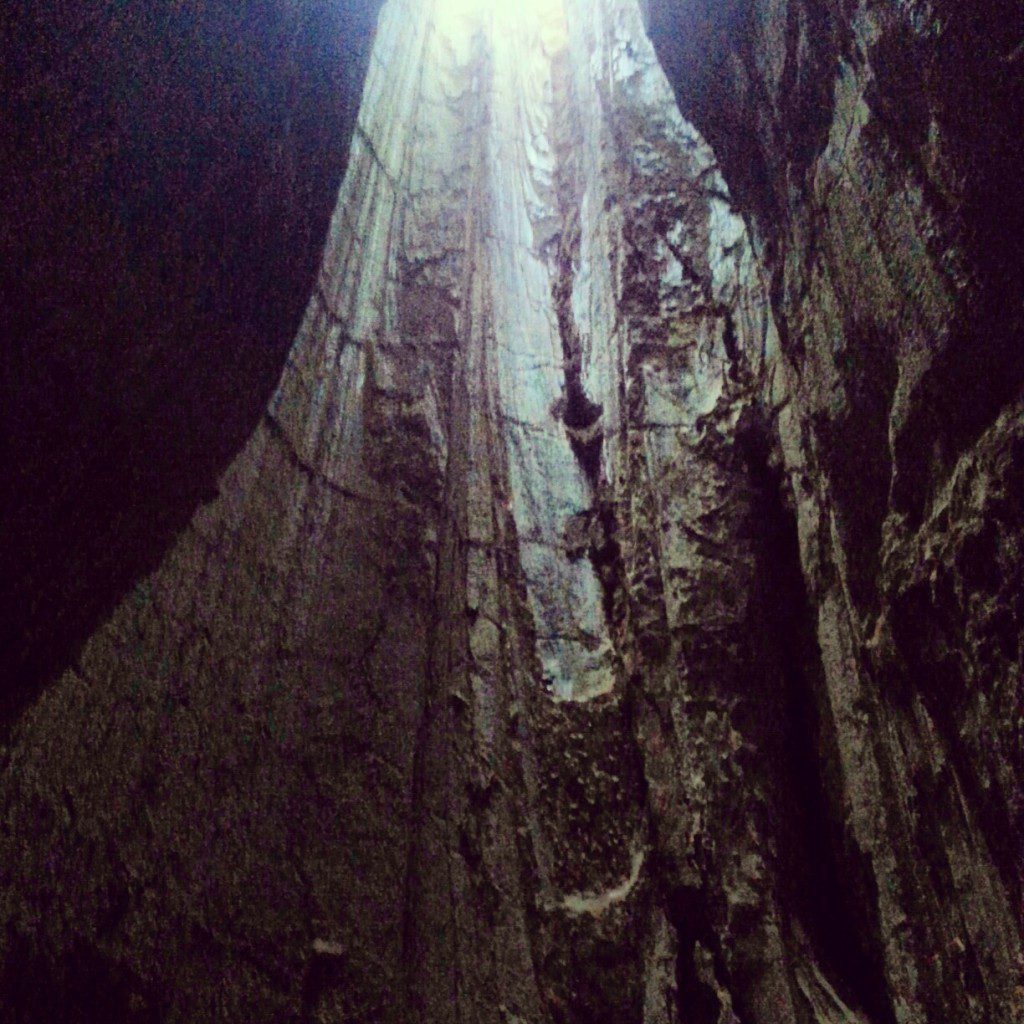 Inside the cavern in the Sedom Cave