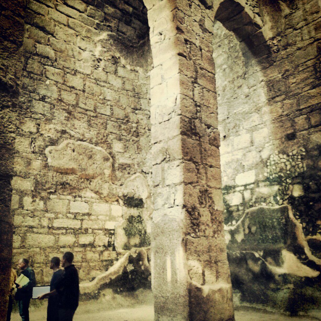 Inside a vast cistern at St Euthymius Monastery