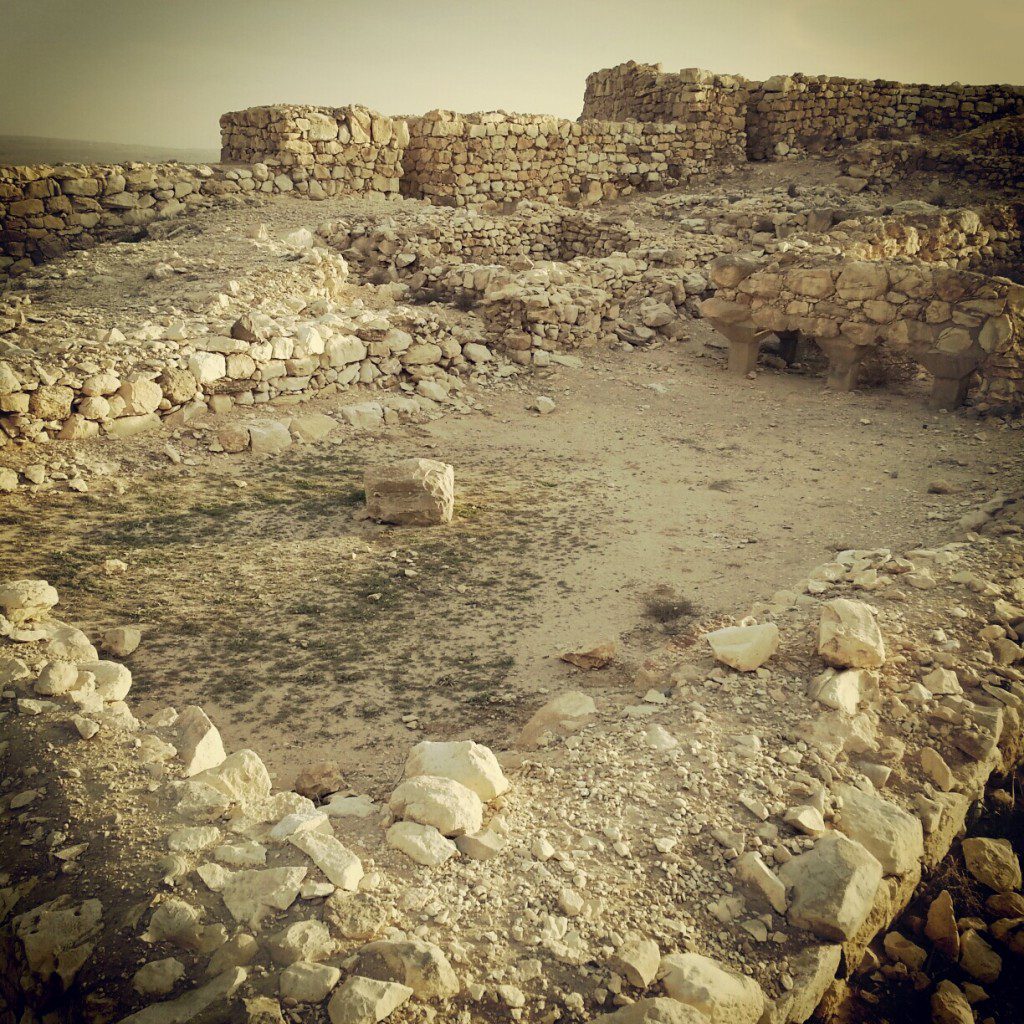Remains of a late Canaanite period 'Arad House' at Tel Arad