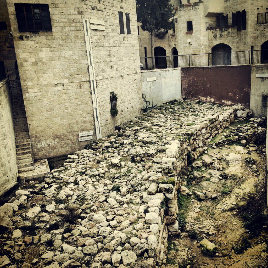 "The Broad Wall": remains of Hezekiah's 7 meter wide northern defensive wall in Jerusalem