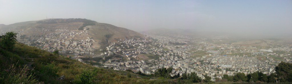 View over Nablus/Shechem from Mt Gerizim