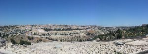 View over the Old City of Jerusalem from the Mount of Olives