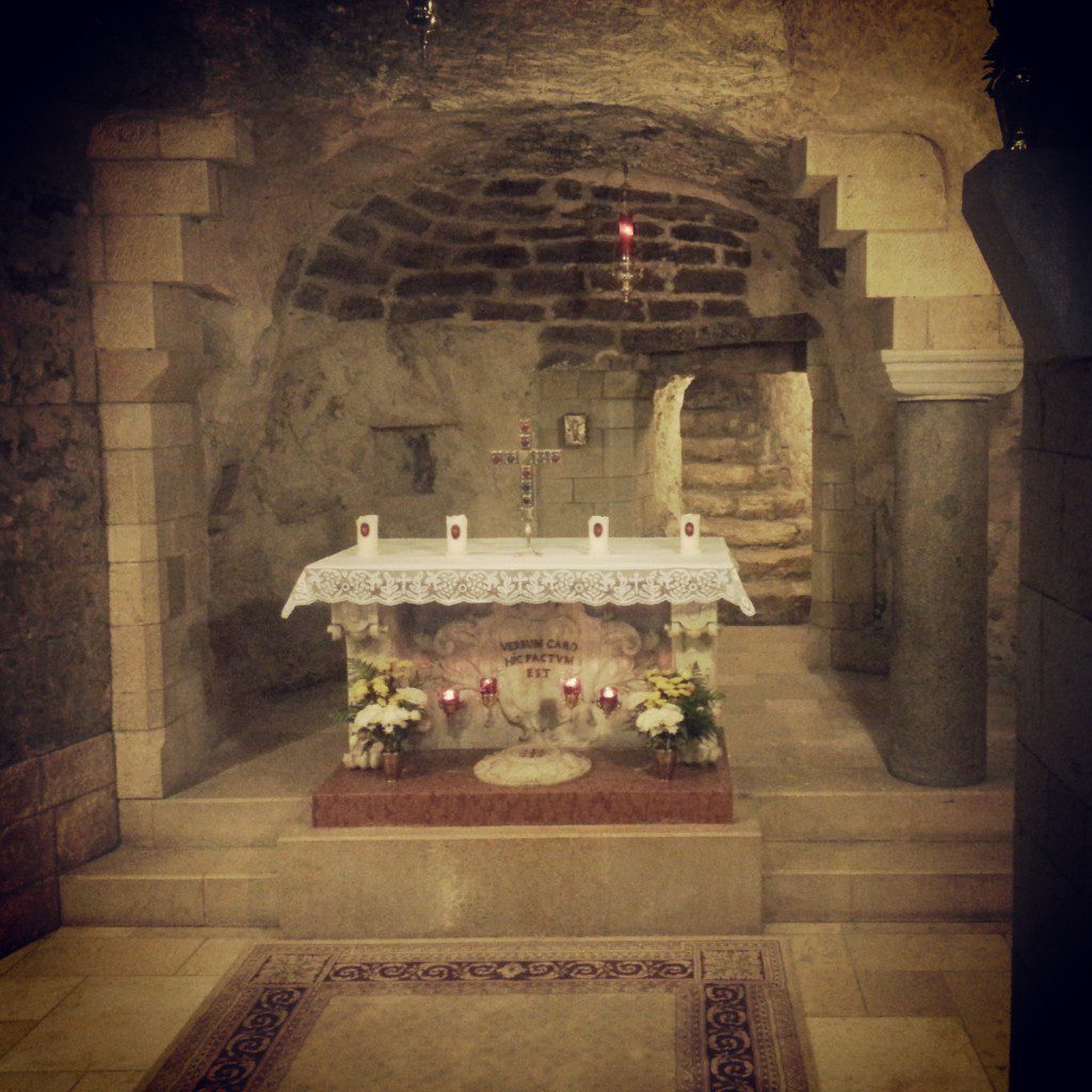 Mary's Home: inside the crypt at the Basilica of the Annunciation, Nazareth