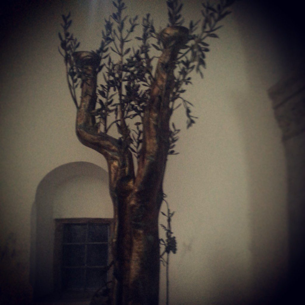 Sculpture inside the Last Supper Room (Cenacle) in Jerusalem