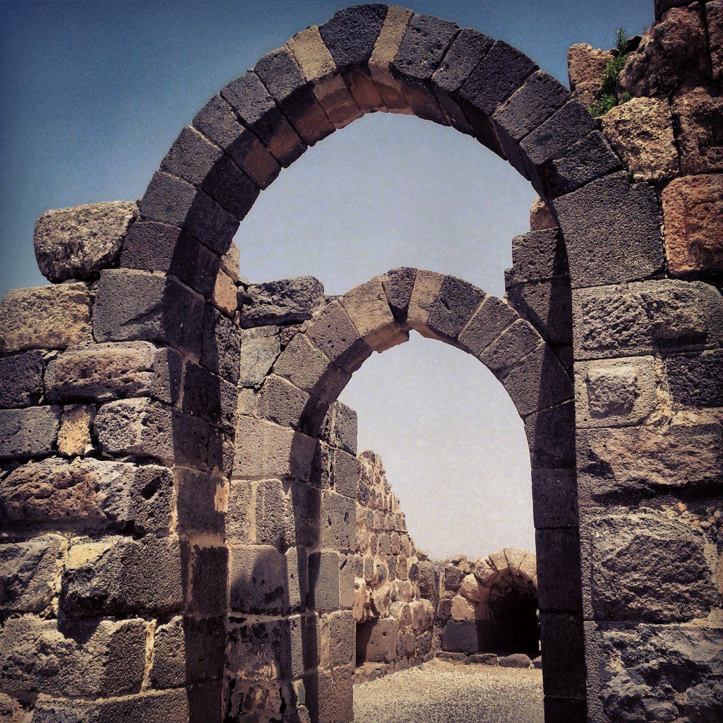 Crusader pointed arches at Belvoir Fortress