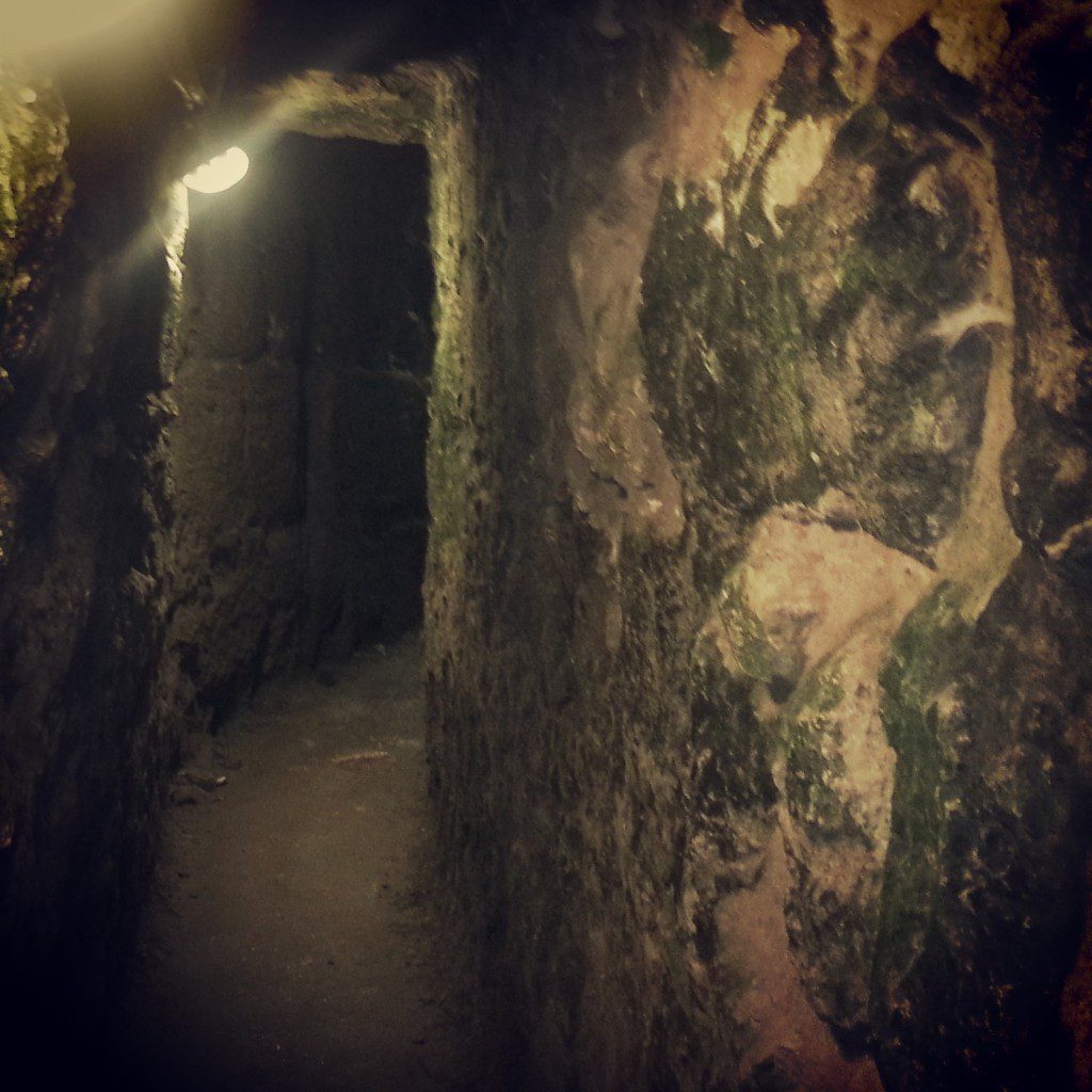 Walking up the Roman drainage channel in the Tyropoeon valley