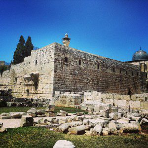 Excavations of the outer western (the Kotel) and southern walls of the Second Temple Mount