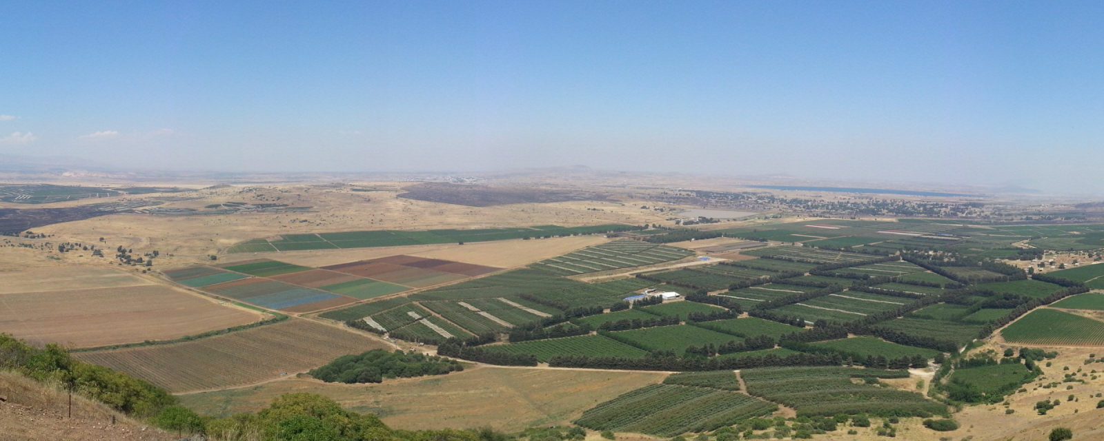 View towards the Syrian border with Israel from Mt Bental