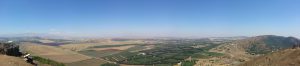 View towards the Syrian border with Israel from Mt Bental