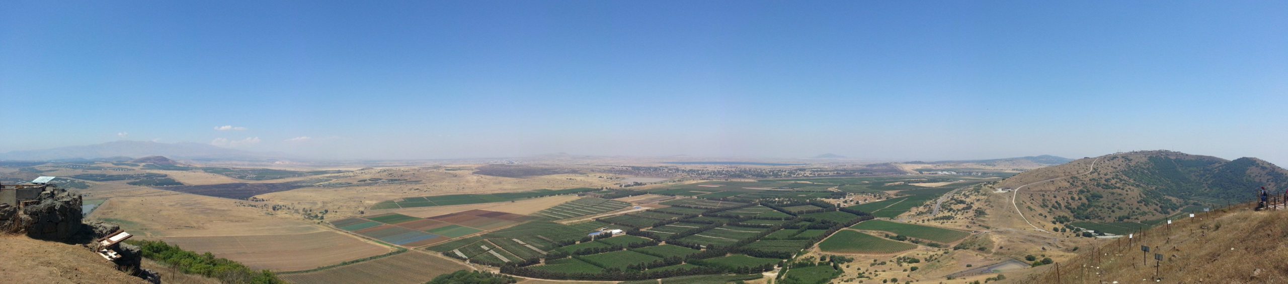 View towards the Syrian border with Israel from Mt Bental