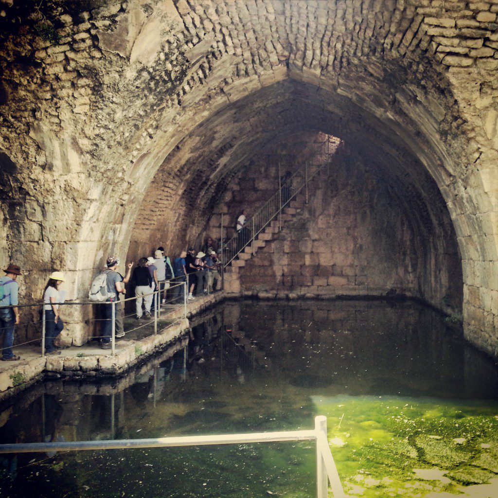 Huge cistern in the Nimrod Fortress