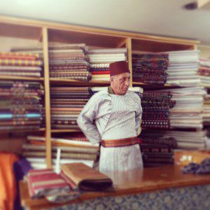 The inimitable Bilal Abu Khalaf dons his traditional garb