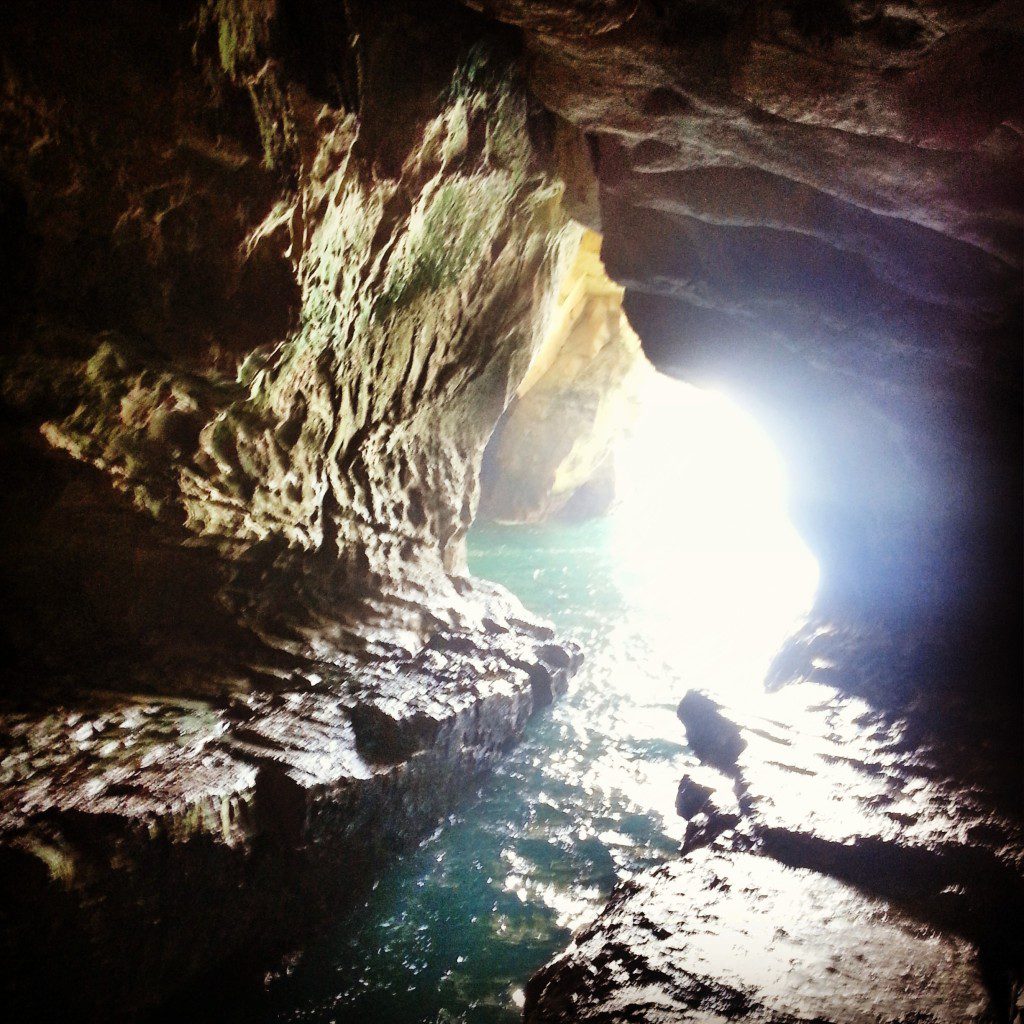 Inside the grottoes at Rosh Hanikra