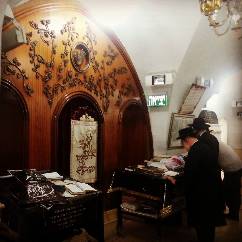 Inside the tomb of Rabbi Shimon Bar Yochai (the Rashbi)