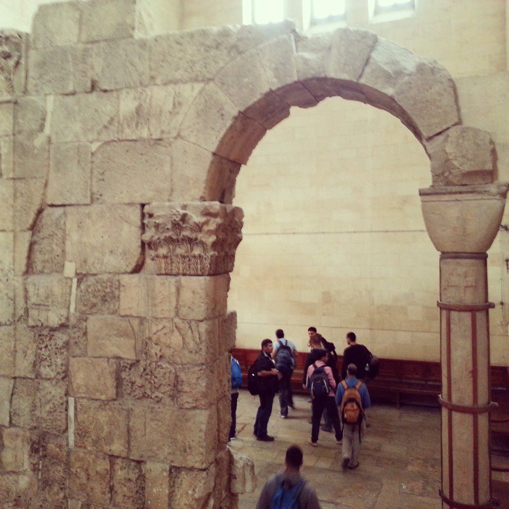 Roman or Byzantine arch in the Alexander Nevsky Church, Jerusalem
