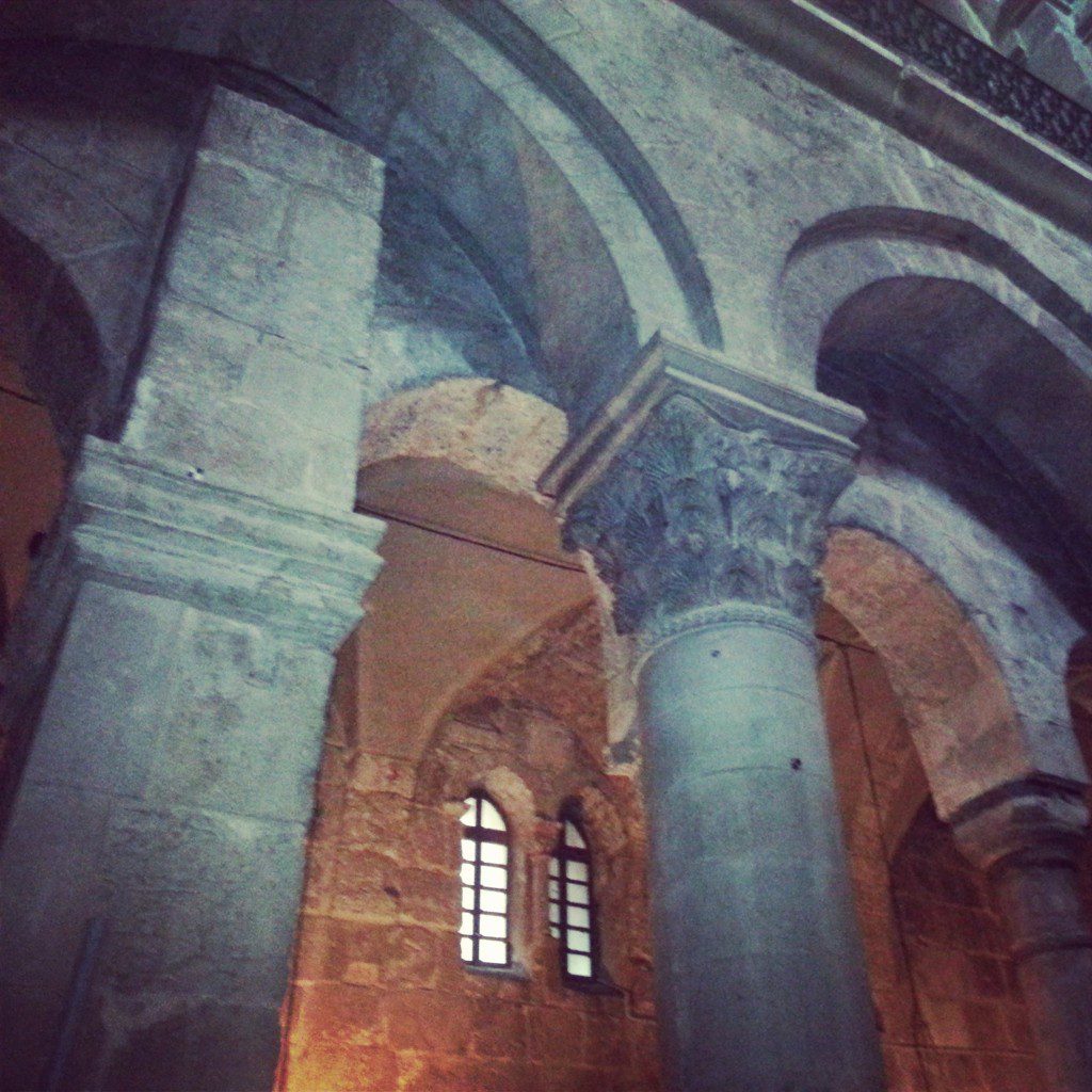 Arches of Monomachos together with later crusader arches in the Church of the Holy Sepulchre
