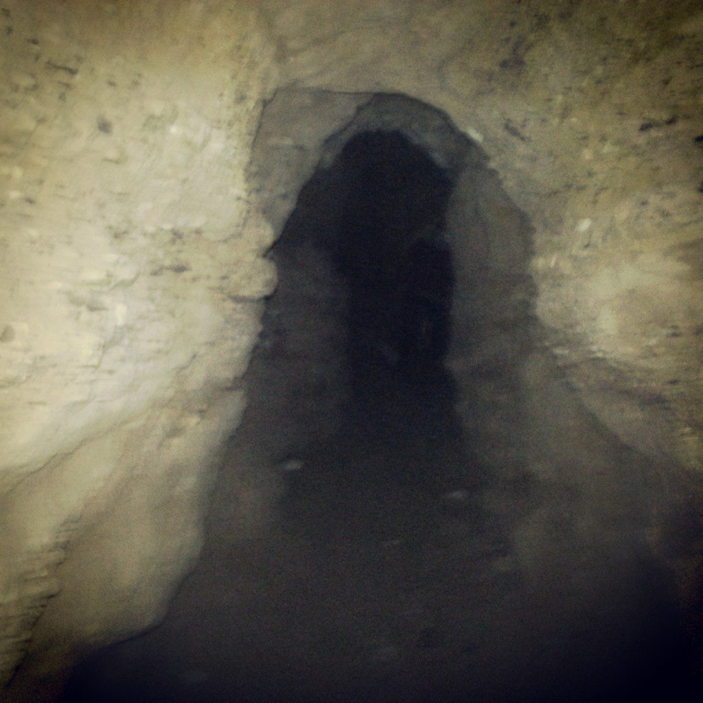 Crawling through the fugarot / qanat tunnels at the Avrona Farms