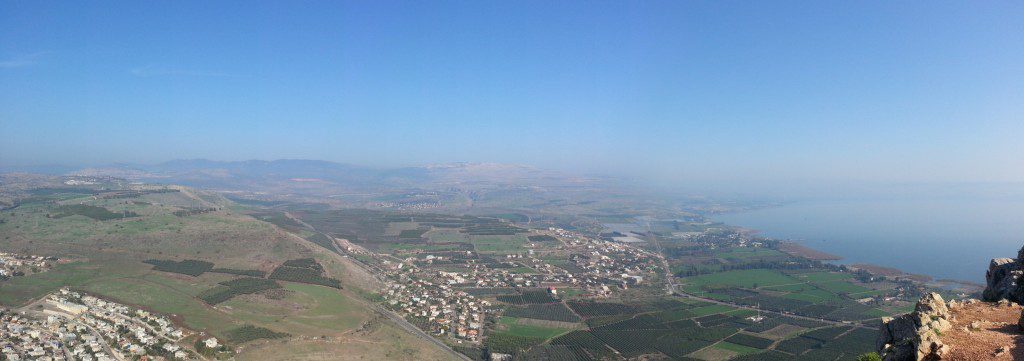 View north from the Arbel cliff face