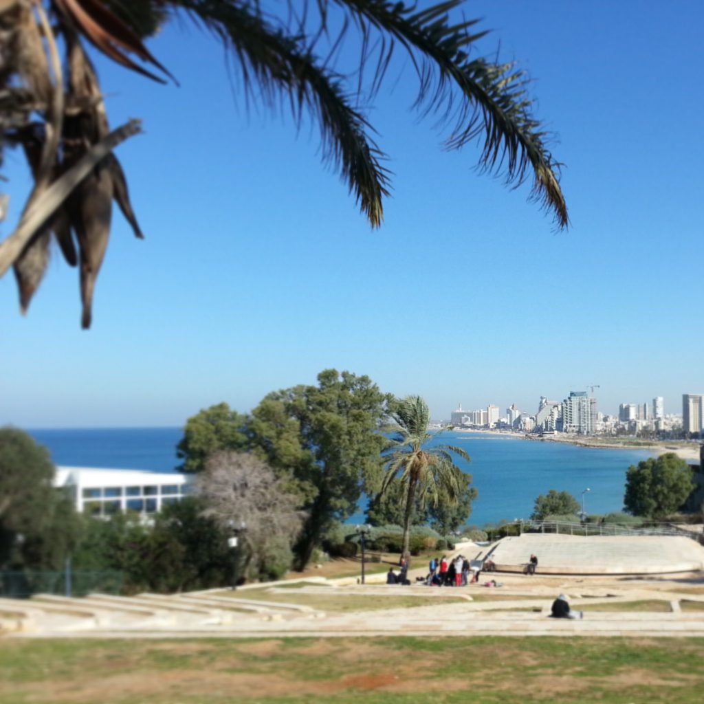 View north up the Mediterranean coastline from Jaffa