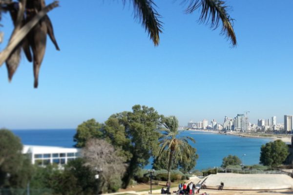 View north up the Mediterranean coastline from Jaffa