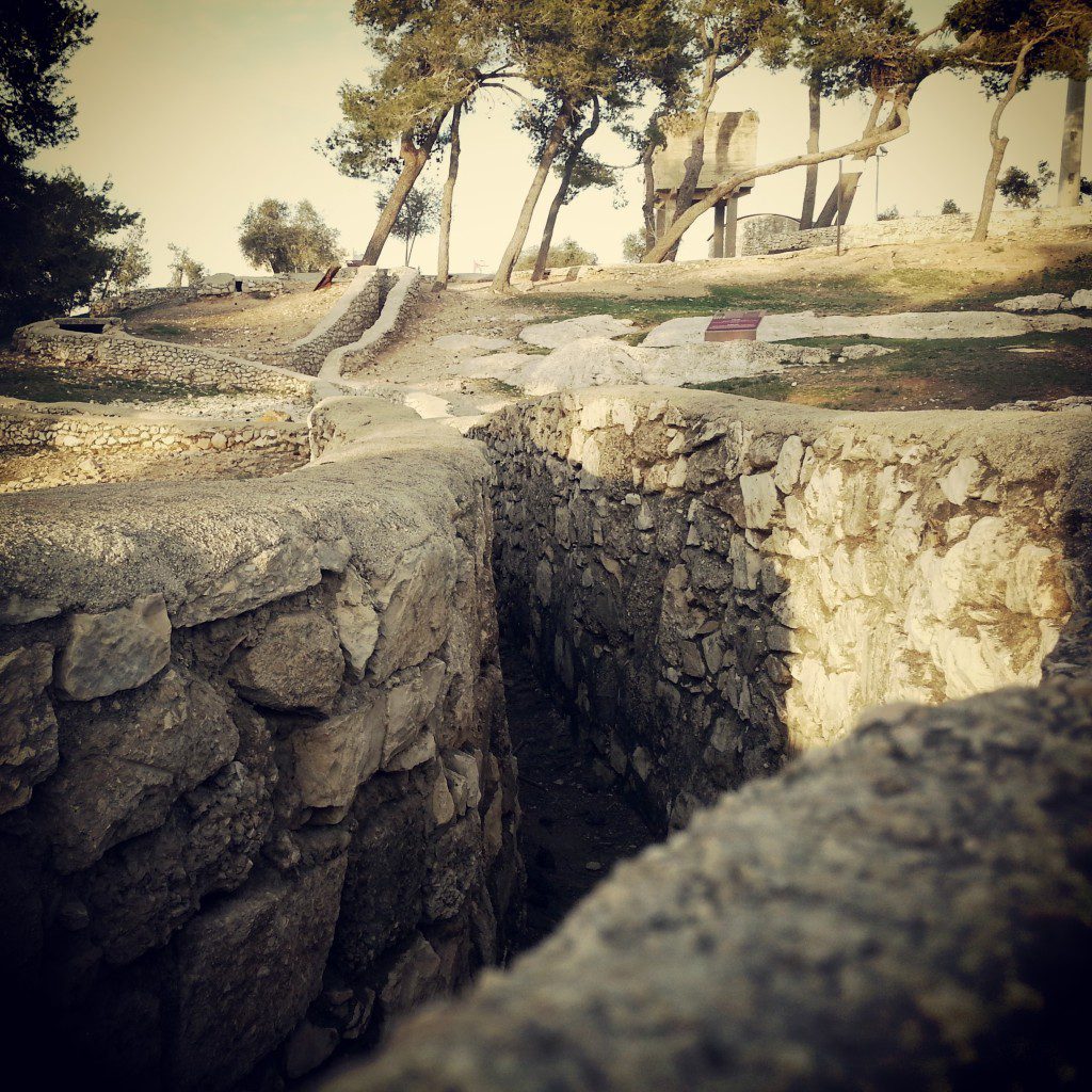 Jordanian trenches at Ammunition Hill