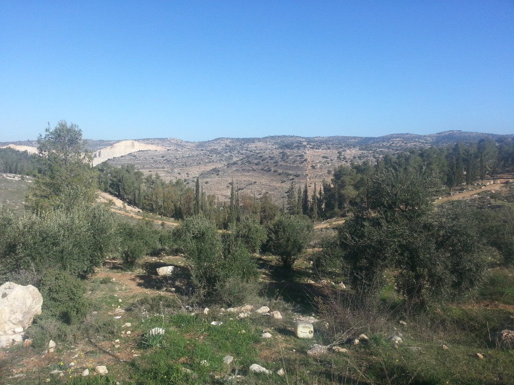 View out to the hill upon which the Lamed Hei made their final stand