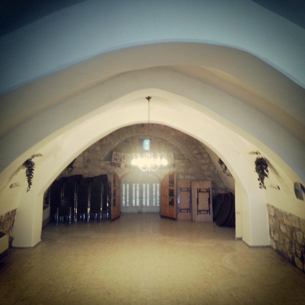 Inside the former 'ancient' synagogue at Motza