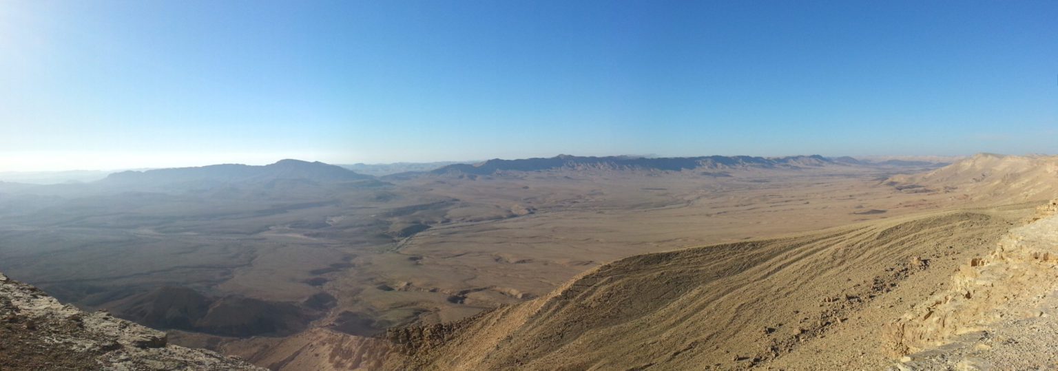 View over the Ramon Crater / Makhtesh Ramon from our field school accomodation