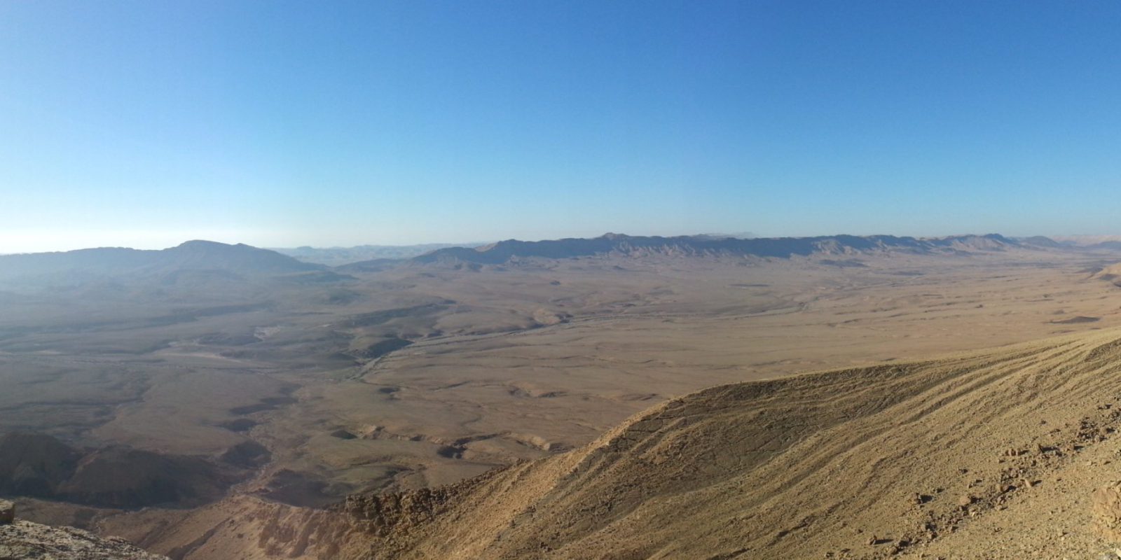 View over the Ramon Crater / Makhtesh Ramon from our field school accomodation