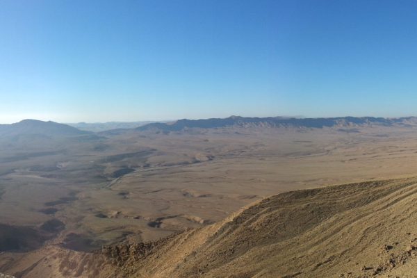 View over the Ramon Crater / Makhtesh Ramon from our field school accomodation