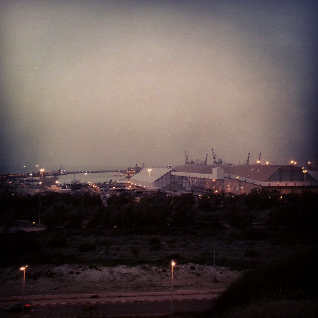View over the Ashdod port at Givat Yonah