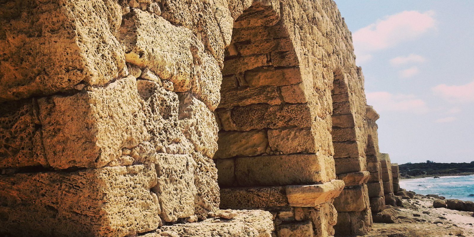 Remains of the Caesarea aqueducts