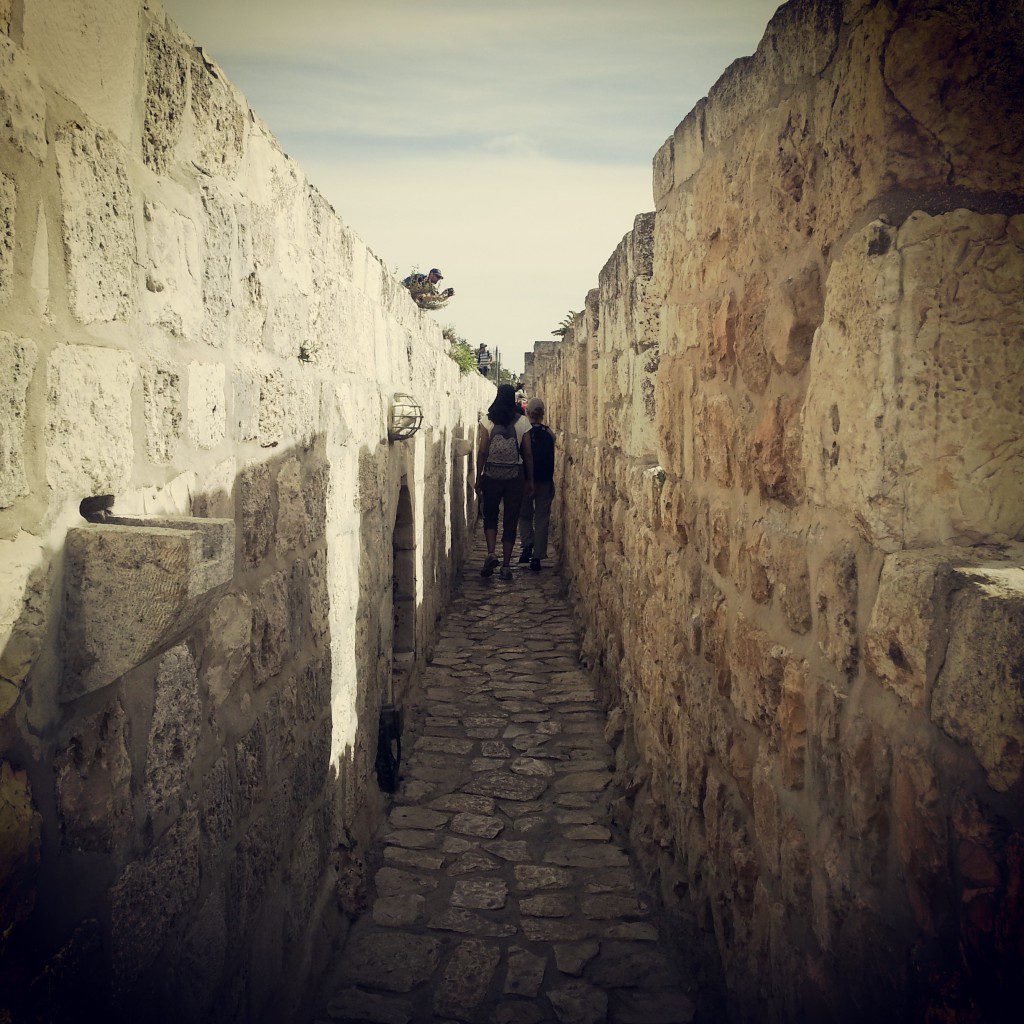 Walking the Old City ramparts in Jerusalem