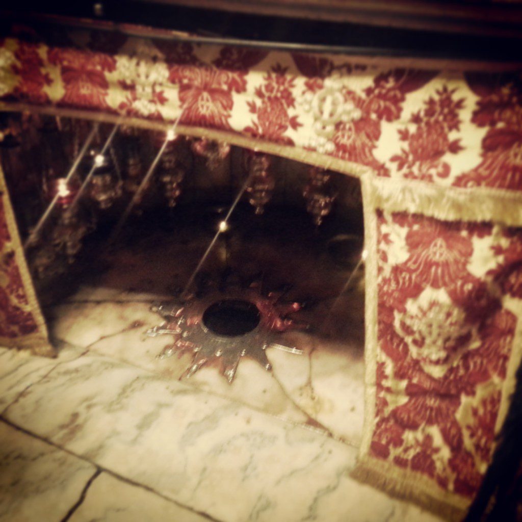 The site of Jesus' birth in the Church of the Nativity, Bethlehem