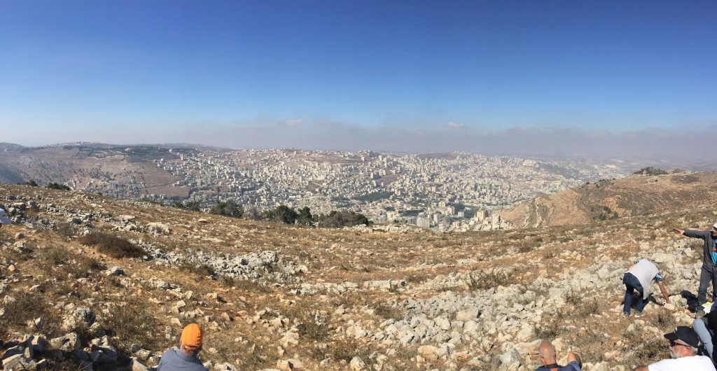 View over Nablus (Biblical Shechem) and Mt Gerizim from Mt Ebal