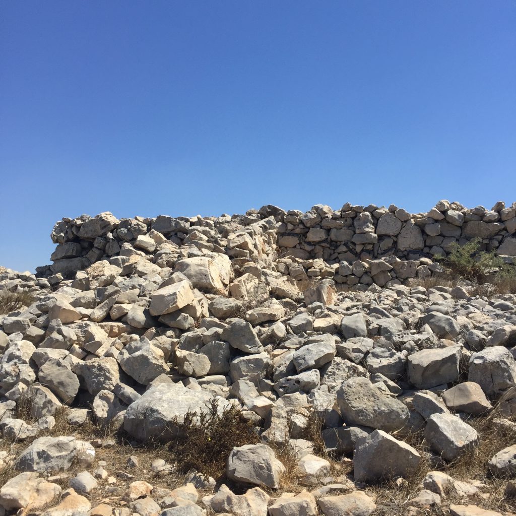 Ramp leading up to the Israelite altar on Mt Ebal