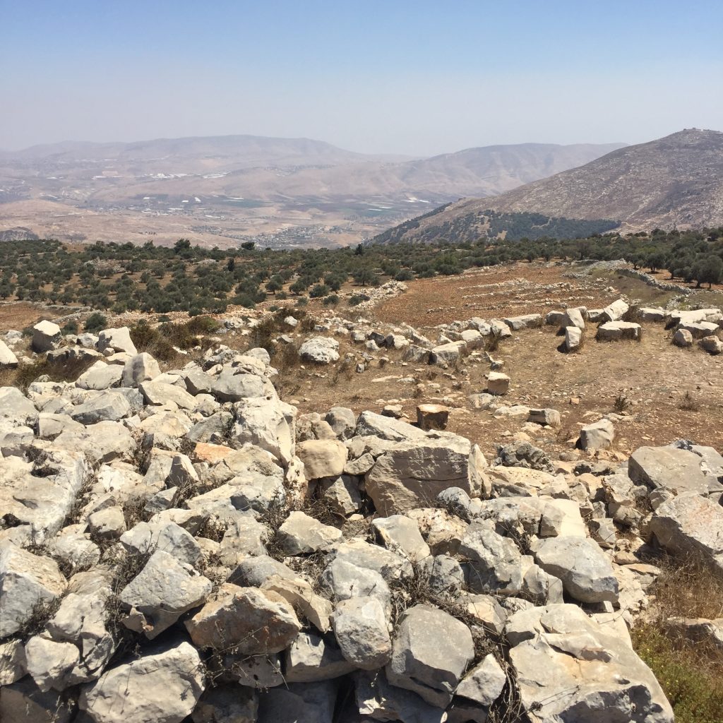 View over Tirtza Valley from the Israelite altar on Mt Ebal