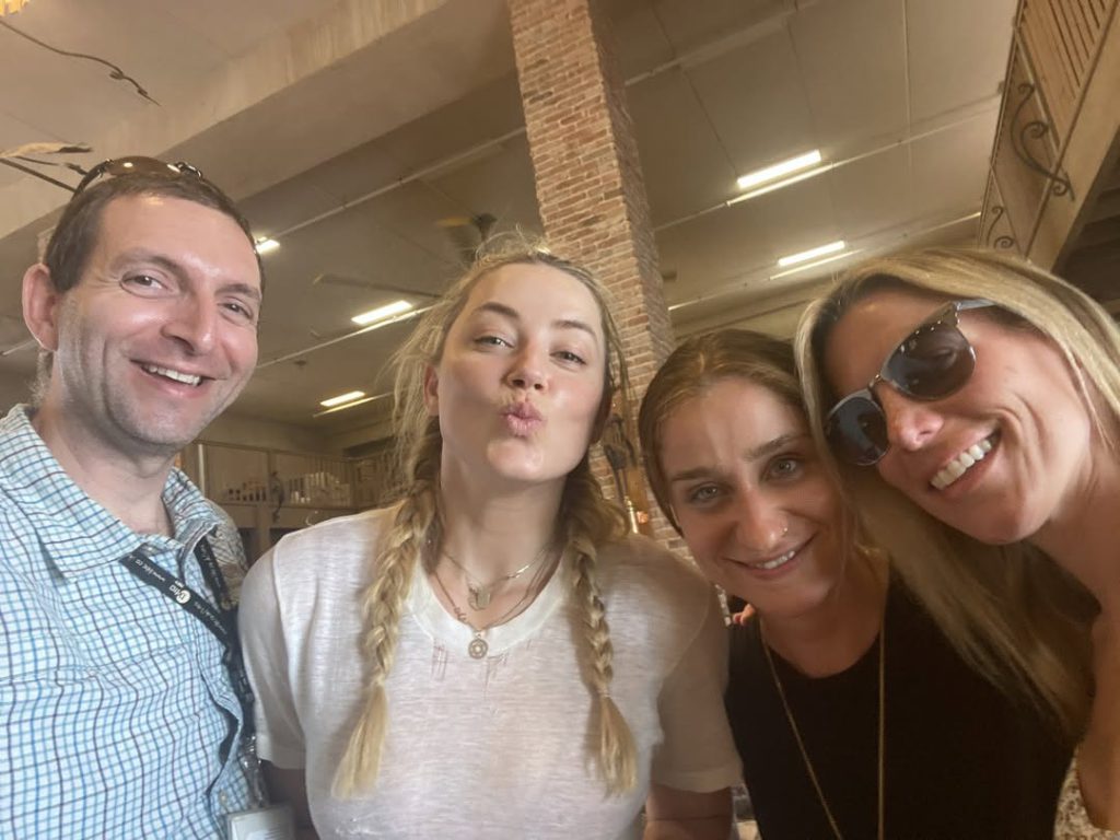 With Amber Heard during a private tour of Israel