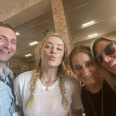 With Amber Heard during a private tour of Israel