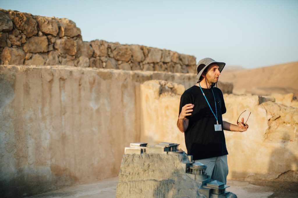 Samuel Green guiding at Masada