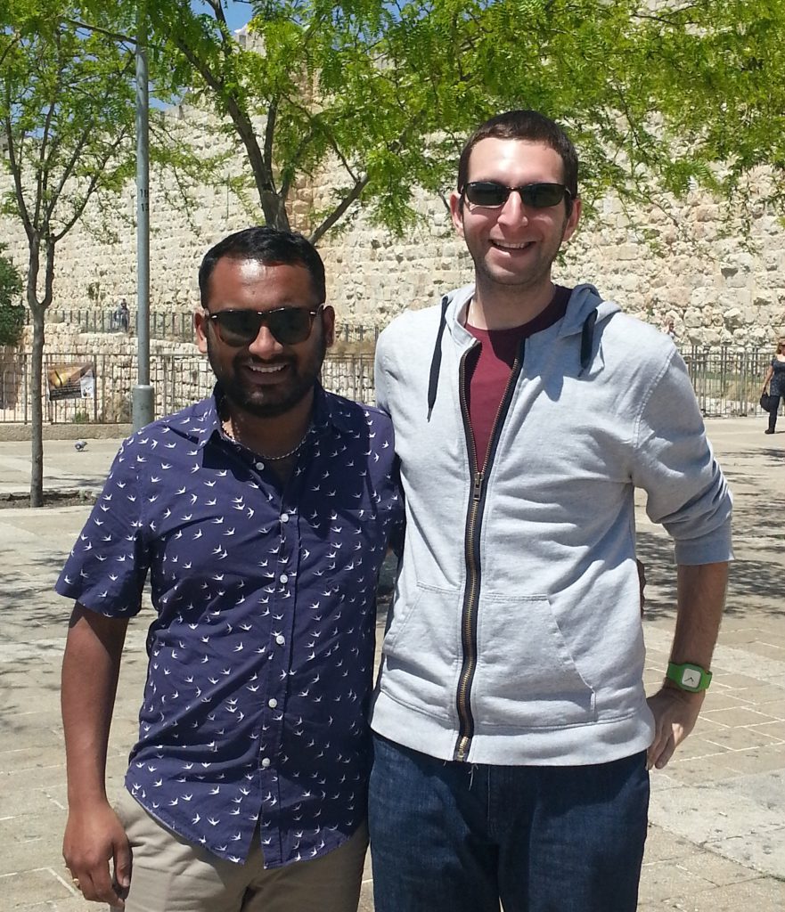 On tour with Amol Rajan by the walls of the Old City, Jerusalem
